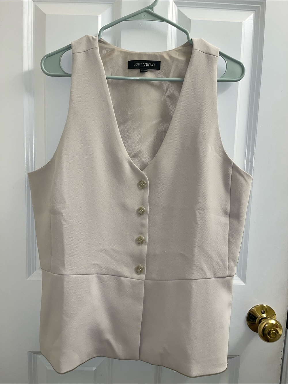 LOFT Versa Beige Button-Front Vest